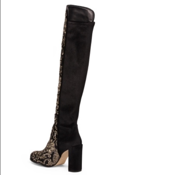 Stuart Weitzman To The Knee Boots - embroidery - Picture 2 of 8